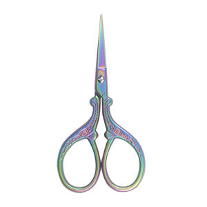 Ciseaux Phoenix en acier inoxydable en forme de V pour broderie, sachets de thé, point de croix, usage domestique, placage or, argent, titane - Product Image 1