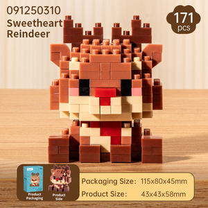 Trending Cute Sweetheart Reindeer Building Blocks Set DIY <strong>Red</strong> <strong>Nose</strong> Animal Diamond Brick Toys Stress Relief Tabletop Decor - Product Image 2