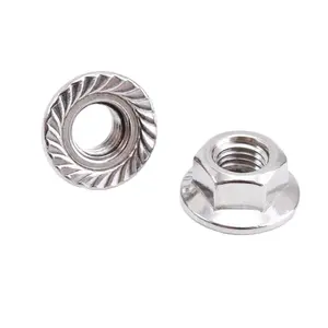 HSL Factory price a2-70 304 316 stainless steel hex flange nut