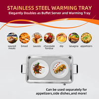 Nouvel ensemble de chauffe-plats électriques modernes en acier inoxydable pour restaurants, buffets et traiteurs