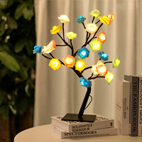Bloem Roos Boom Lamp Lamp Licht Schattige Kamer Decor Voor Slaapkamer Livingroom Verjaardag Moeder 'S Day Valentijnsdag Kerstcadeaus