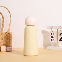 Bouteille d'eau thermique personnalisable de 12 oz, légère et portable, gourde de voyage en acier inoxydable avec couvercle à bille pour filles et enfants