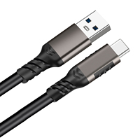 Kabel USB3.2 10Gbps USB Tipe A Ke USB C 3.1/3.2 Gen2 Kabel Transfer Data USB C SSD Kabel Hard Disk 3A 60W QC 3.0 Pengisian Cepat