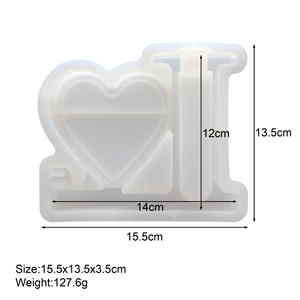 Nuevo molde <span class=keywords><strong>de</strong></span> pegamento por goteo amor corazón florero molde <span class=keywords><strong>de</strong></span> <span class=keywords><strong>silicona</strong></span> epoxi Floral arte artesanía marco molde <span class=keywords><strong>para</strong></span> DIY regalos personalizados decoración del hogar - Product Image 5