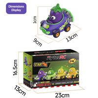 Y03 Mini Coche Eléctrico RC de 2.4GHz con Forma de Berenjena de Dibujos Animados, Listo para Usar, Coche de Juguete con Control Remoto para Niños, Interior y Exterior