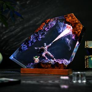 Lámpara <span class=keywords><strong>de</strong></span> Resina <span class=keywords><strong>de</strong></span> Star Wars Mandalorian, Productos Artesanales Terminados, Exquisitos Adornos <span class=keywords><strong>de</strong></span> Decoración para el Hogar Hechos en China para Ocasiones Especiales - Product Image 3