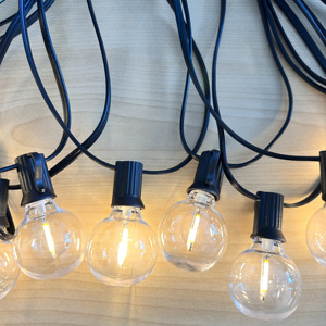 G40 LED toàn cầu bóng đèn vườn Patio cây trang trí chuỗi đèn Vòng hoa đám cưới ngoài trời kỳ nghỉ năng lượng mặt trời 25ft 50ft G40 chuỗi đèn - Product Image 1