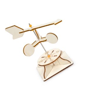 Indicador de Velocidad y Dirección del Viento de Madera OKYN-G5631, Kit Educativo STEM para Niños - Product Image 3