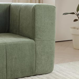 Modular 3-Seater <b>Cream</b> Fabric Corner Sectional <b>Sofa</b> Set Vacuum-Sealed Compressed for Living Room Apartment Comfortable Chairs - Product Image 5