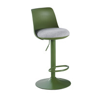 Tabouret de bar simple en plastique, réglable en hauteur, pivotant, avec coussin, pour salon, cuisine, restaurant, tabouret haut