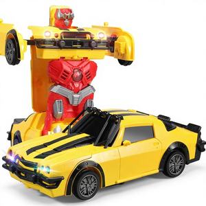 Voiture de police électrique omnidirectionnelle déformable pour garçon, avec lumières cool, transformable en robot, voiture de sport ou char, en plastique, pour les 4-6 ans, vente en gros - Product Image 1