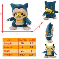 Boneka Anime Kartun Jepang Lucu Terlaris Pokemon Pikachu Mainan Boneka Plush Kapas PP untuk Hadiah Ulang Tahun Anak