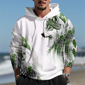 Fitspi vente en gros automne hommes 3d imprimé Animal sweats à capuche mode rue à manches longues sweat ample surdimensionné hommes vêtements - Product Image 6