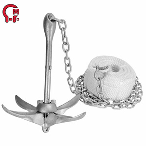 Ancre pliante HLM Marine Hardware en acier inoxydable 316, compacte et portable pour yacht, <span class=keywords><strong>bateau</strong></span>, rangement - Product Image 1