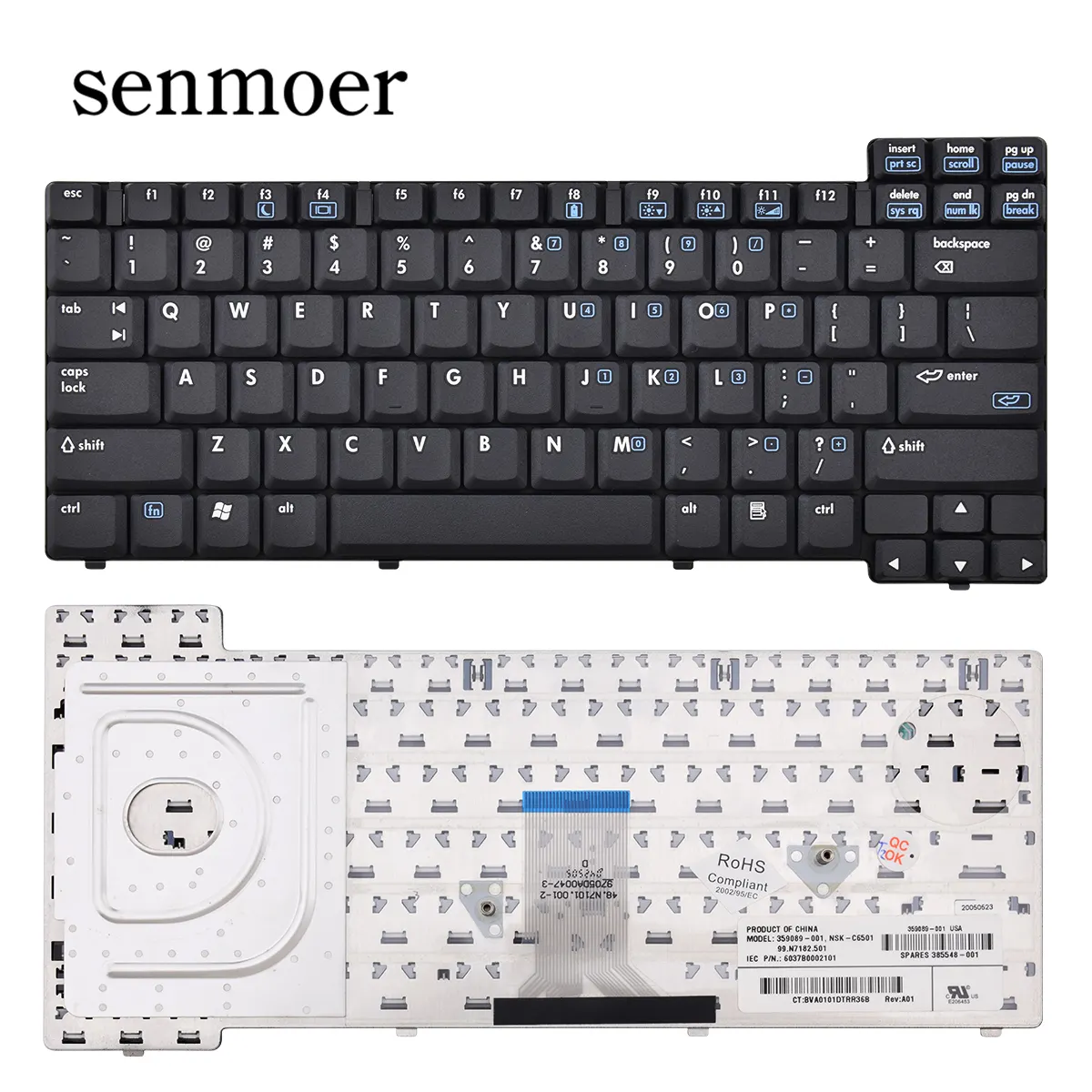 Keyboard Laptop Tata Letak AS Baru Pabrik Tiongkok untuk HP Compaq NX7300 NX7400 NX8220 NC8220