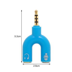 <span class=keywords><strong>Adaptateur</strong></span> Type 2026 Double Prise Casque 3,5 mm Câbles Audio Microphone Connecteur Pivotant 2-en-1 pour Téléphone et Écouteurs - Product Image 6