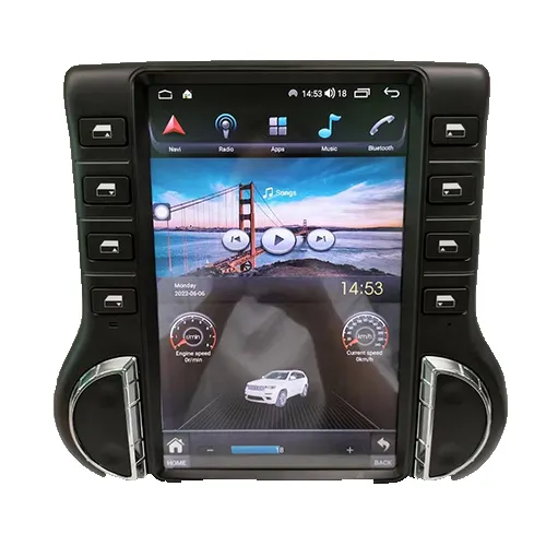 Tesla estilo rádio de carro 12.1 ", android, som de carro para jeep wrangler 3 jk 2011-2017, som estéreo, player multimídia, navegação gps