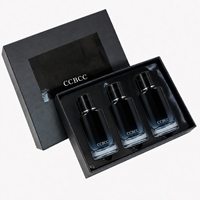 Coffret Cadeau 3 Bouteilles d'Eau de Parfum pour Homme Woody 10ml*3, Parfum Masculin Longue Durée aux Notes d'Agrumes et de Bois, Flacon en Verre Dégradé Élégant