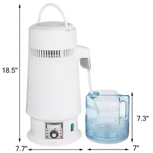 Destilador de agua con encimera, 750W, 4L, máquinas de destilación de agua