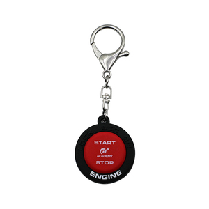 Custom Silicone PVC Soft Rubber <b>Car</b> Wheel Key Chain Tag LED Light Keychain with Snap <b>Hook</b> - Product Image 1