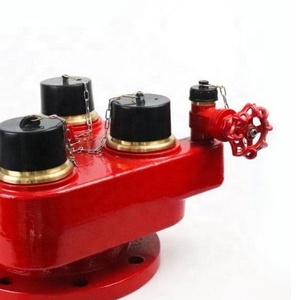 Vanne d'entrée siamoise XF à 4 voies (rouge 1,6 MPa) pour équipement de lutte contre l'incendie, accessoire de raccordement d'hydrant pour les services d'incendie - Product Image 5