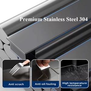 Étendoir à <span class=keywords><strong>vaisselle</strong></span> CN pour comptoir de cuisine en acier inoxydable avec égouttoir grand égouttoir porte-ustensiles évier - Product Image 5