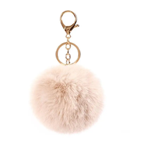 5cm haute qualité conception personnalisée bricolage boule de fourrure Mini doux fausse fourrure de lapin pompons pour artisanat porte-clés