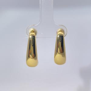 Boucles d'oreilles clous pour femmes Tianyu Gems, plaquées or, forme de lettre, style vintage de luxe léger, style Hong Kong - Product Image 5