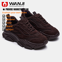 Nouvelles baskets en daim pour hommes, style confortable, design tendance, semelle épaisse moulée, logo personnalisé