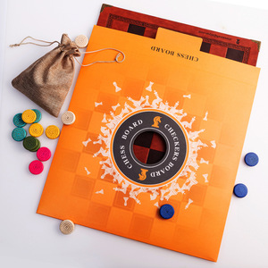 Gioco da Tavolo Familiare XLAN, <span class=keywords><strong>Dama</strong></span> in Pietra, Gioco da Tavolo con Tabellone in Pelle 33x33cm, 24 Pezzi, Set Regalo per Bambini e Adulti - Product Image 3