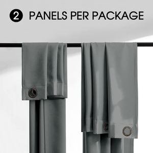 Rideau occultant moderne 100% super épais de couleur grise bloquant toute la lumière rideaux de fenêtre thermiques pour le salon chambre hôtel - Product Image 6