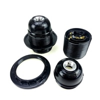 Soporte de bombilla colgante, accesorios de iluminación con lámpara, Collar de sombra, lámpara de anillo, soporte de lámpara Baklite M10 E27/E26