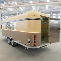 Nouvelle Conception DOT/CE AU : Kiosque de Rue pour Café, Crème Glacée, Churros, BBQ, Pizza - Remorque de Camion de Restauration Mobile avec Cuisine Complète - Prix