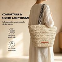 Sac fourre-tout importé pour femmes, grand sac d'été, bretelles confortables pour la peau, sac de plage, sac de voyage, usage quotidien 12.6x7.1x13