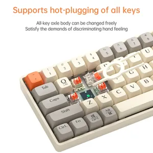 Trang web mua sắm trực tuyến Alibaba gốc comprar En Line Langtu gk65 Bàn phím chơi game cơ Ba chế độ di động không dây - Product Image 6