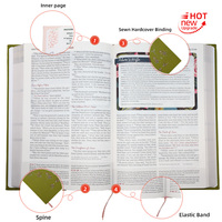 Livre de Bible gaufré avec estampage à chaud et motifs uniques imprimés, conception espagnole ODM