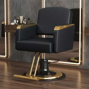 Chaises de barbier en cuir personnalisées en gros, réglables en hauteur, super confortables, pour utilisation en salon de beauté - Product Image 3