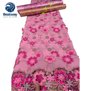 Tissu en dentelle suisse 3D Bestway Applique pour mariage africain - Product Image 5