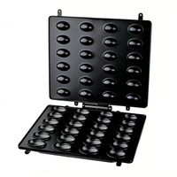 Machine à sandwichs automatique 4 tranches à plaques fixes antiadhésives, grille-pain électrique compact blanc pour usage domestique, marque privée