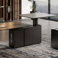Bureau de direction électrique relevable en bois de grande taille, bureau de direction moderne et simple, combinaison chaise de bureau, livraison porte-à-porte
