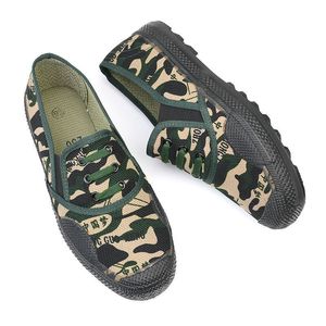 Zapatos de Trabajo de Lona con Camuflaje para Hombre, Zapatos de Seguridad Transpirables Antideslizantes de Tacón Bajo para Protección Laboral en la Construcción - Product Image 4