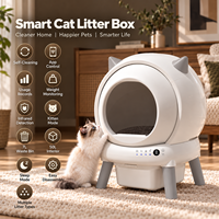 Bac à litière intelligent auto-nettoyant à dessus ouvert, anti-éclaboussures et anti-odeurs, pour chats de grande taille, disponible en marque privée ODM/OEM