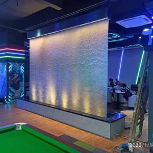 น้ำพุทรงสี่เหลี่ยมผืนผ้าสไตล์ร่วมสมัย ทำจากสแตนเลสสตีล พร้อมไฟ LED เปลี่ยนสีได้ แบบตั้งพื้น เคลือบผง สำหรับทุกฤดูกาล - Product Image 2