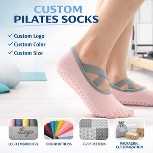 <span class=keywords><strong>Calcetines</strong></span> de Pilates Antideslizantes, Suaves, Transpirables y Personalizados para Mujer, Venta al Por Mayor - Product Image 1