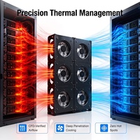 Module d'agencement de ventilateurs centrifuges LONGWELL Smart BMS 0-10V EC à haute pression statique pour la gestion thermique des racks de serveurs