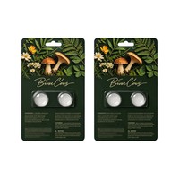Carte en papier personnalisée OEM avec estampage à chaud UV et blister, carte en papier 2 ou 3 compartiments pour emballage vide de comprimés ou capsules, avec autocollant