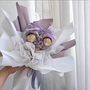Boîte en plastique en gros pour emballage de bouquets de fleurs en acrylique en forme de cœur, idéale pour les matériaux floraux - Product Image 2