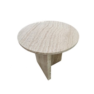 Tavolino <span class=keywords><strong>da</strong></span> Salotto in Marmo Nordico, Tavolino <span class=keywords><strong>da</strong></span> Letto per Soggiorno e Camera <span class=keywords><strong>da</strong></span> Letto in Marmo Moderno, Set di Tavolini <span class=keywords><strong>da</strong></span> Caffè in Travertino per Divano e Esterni, Tavolino Laterale Piccolo - Product Image 6
