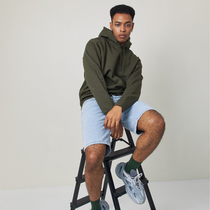 เสื้อฮู้ดผ้าฝ้ายเฟรนช์เทอร์รี่ 100% หนา 290 GSM พรีเมียม เสื้อพูลโอเวอร์สไตล์สตรีทแวร์ทรงโอเวอร์ไซส์ รับผลิตโลโก้ตามสั่ง - Product Image 2