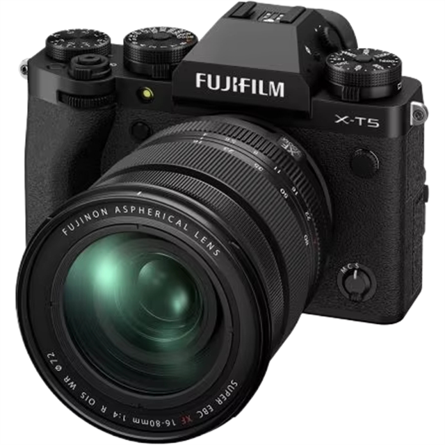 New Sales Fujifilm X-T5 Mirrorless Camera with XF18-55mm Lens Kit Black F 5LK-1855 Featuring CMOS Sensor and Card Compatibility